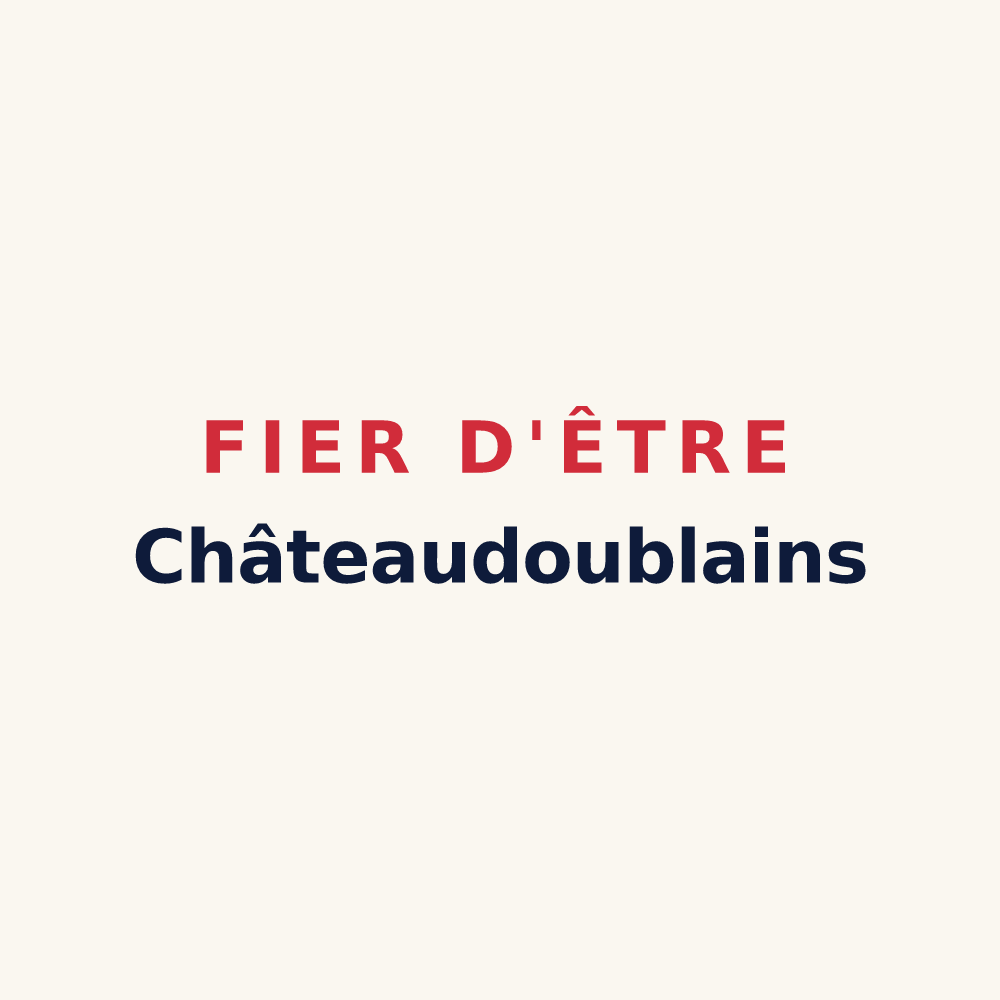 Tasse « Fier d'être Châteaudoublains » — design pour Châteaudouble
