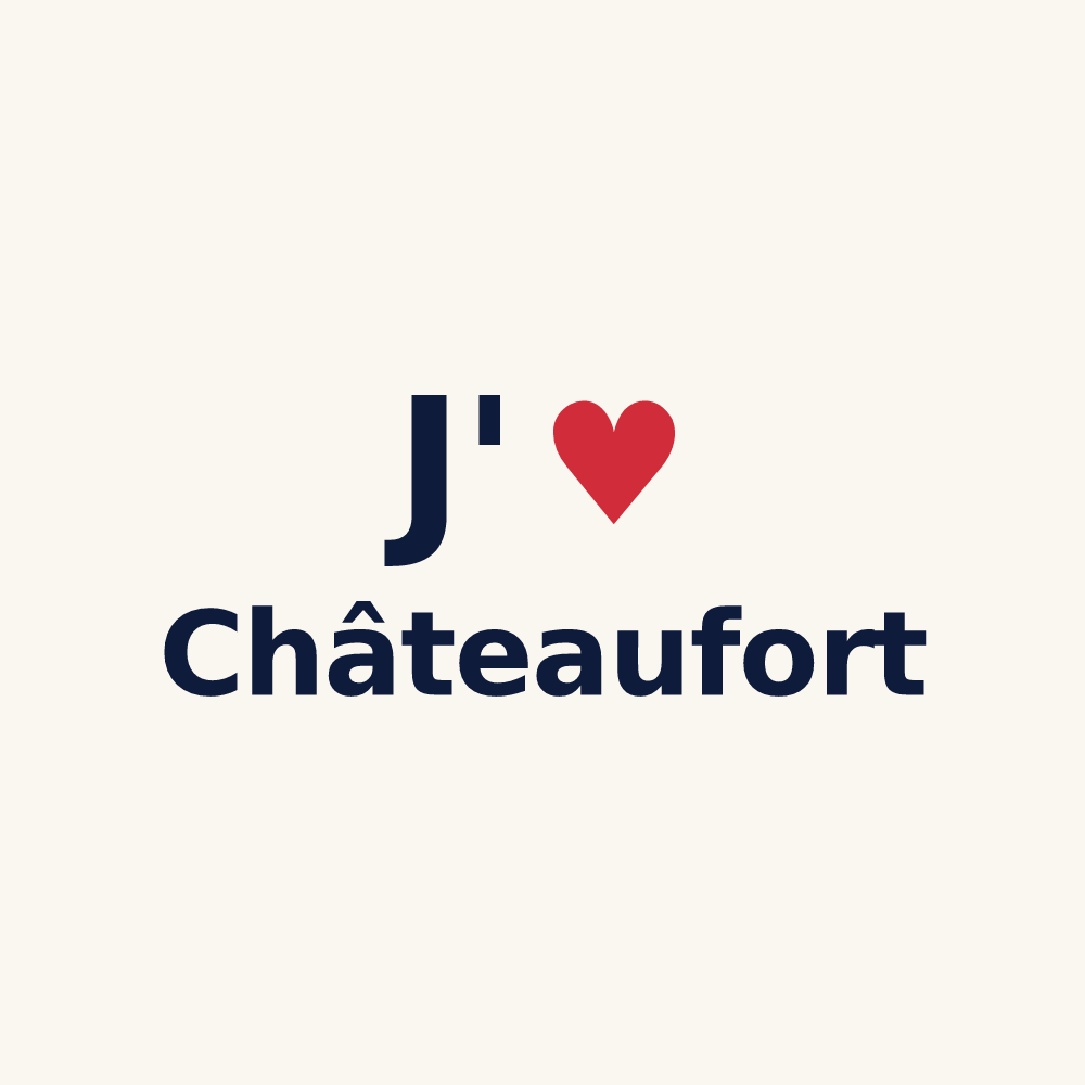 Tasse personnalisée Châteaufort — design J'aime Châteaufort