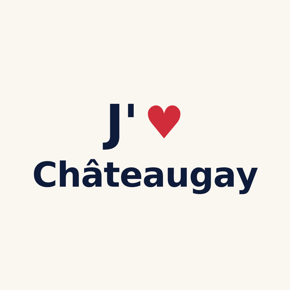 Tasse personnalisée Châteaugay — design J'aime Châteaugay