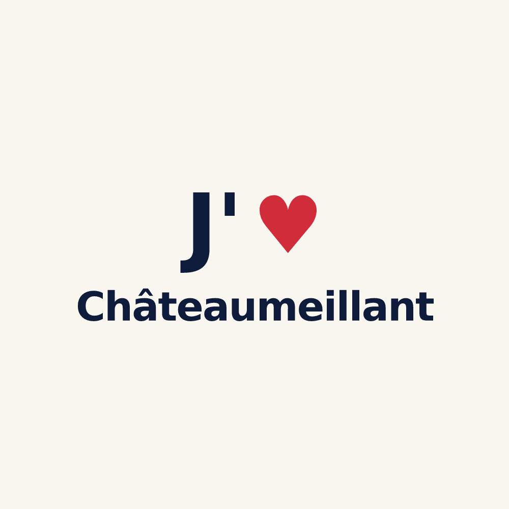 Tasse personnalisée Châteaumeillant — design J'aime Châteaumeillant