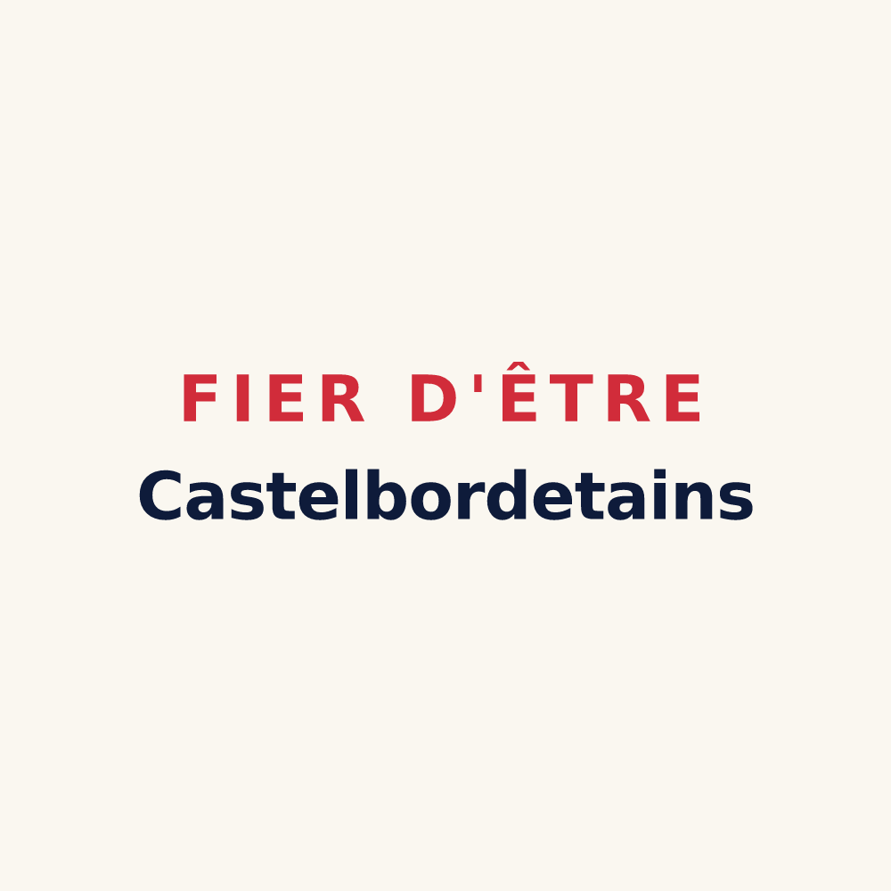 Tasse « Fier d'être Castelbordetains » — design pour Châteauneuf-de-Bordette
