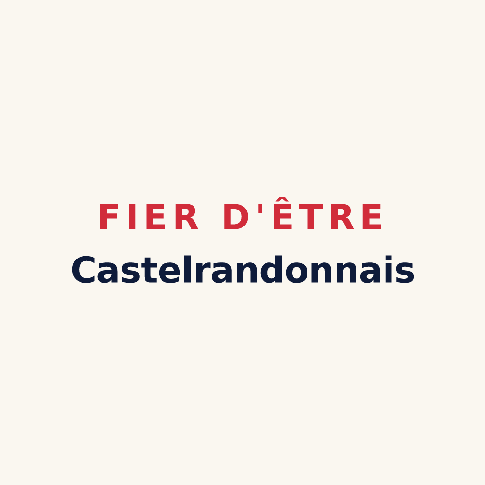 Tasse « Fier d'être Castelrandonnais » — design pour Châteauneuf-de-Randon