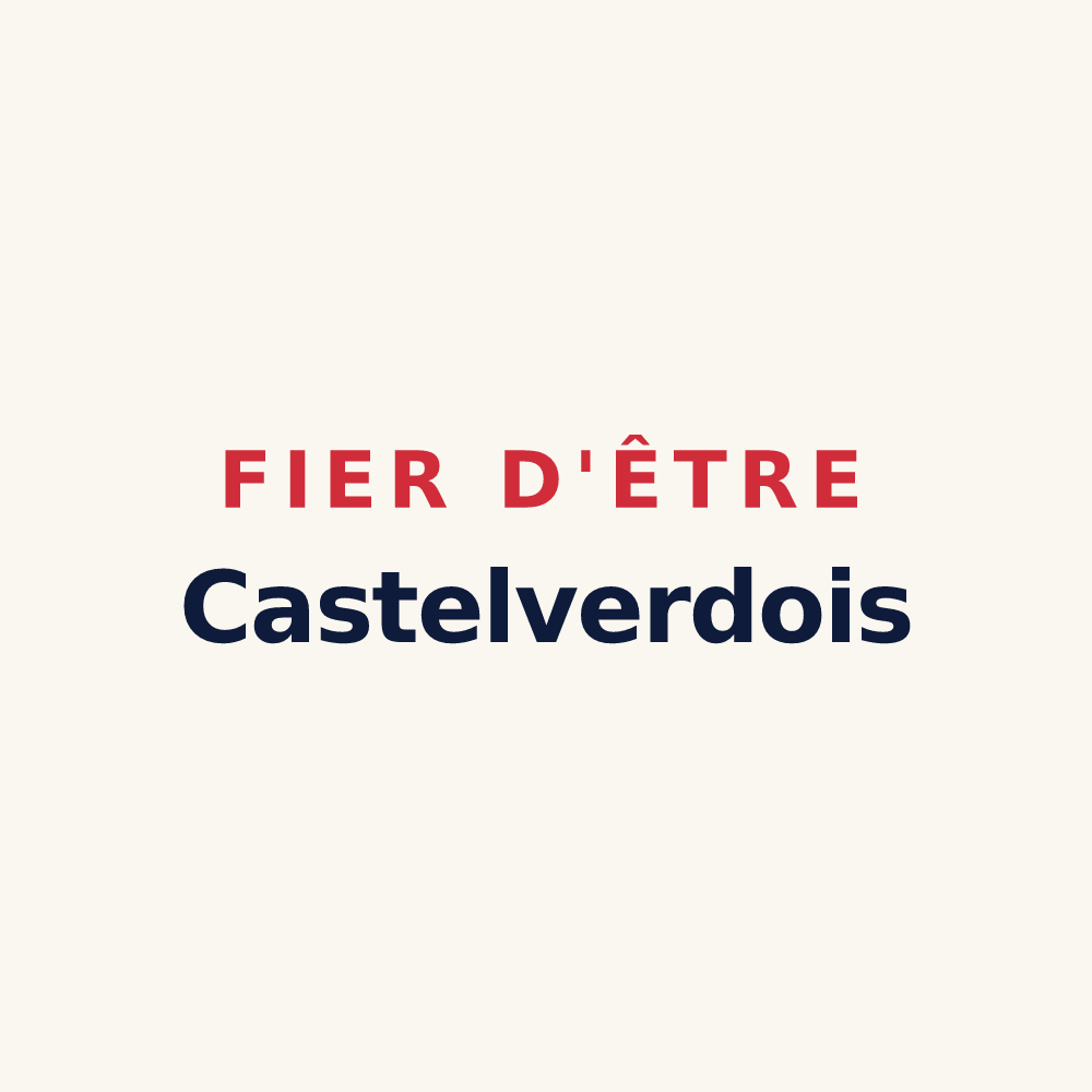 Tasse « Fier d'être Castelverdois » — design pour Châteauvert