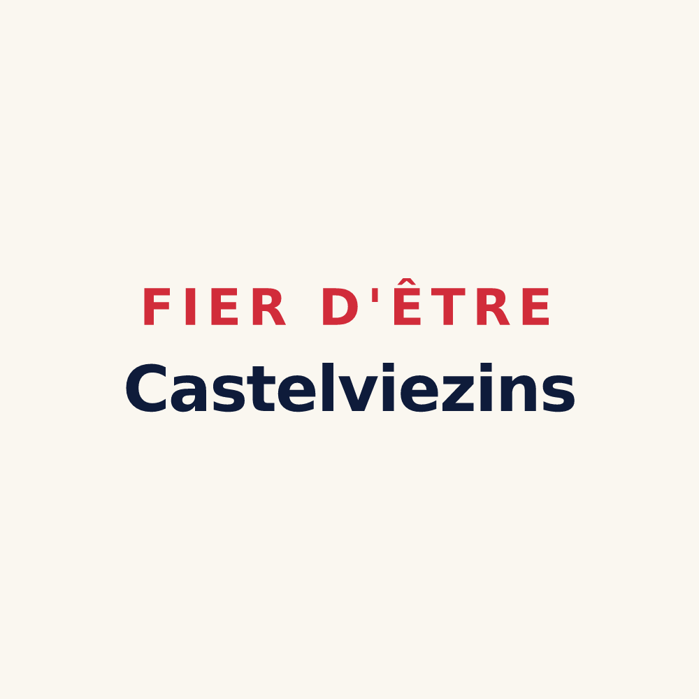 Tasse « Fier d'être Castelviezins » — design pour Châteauvieux