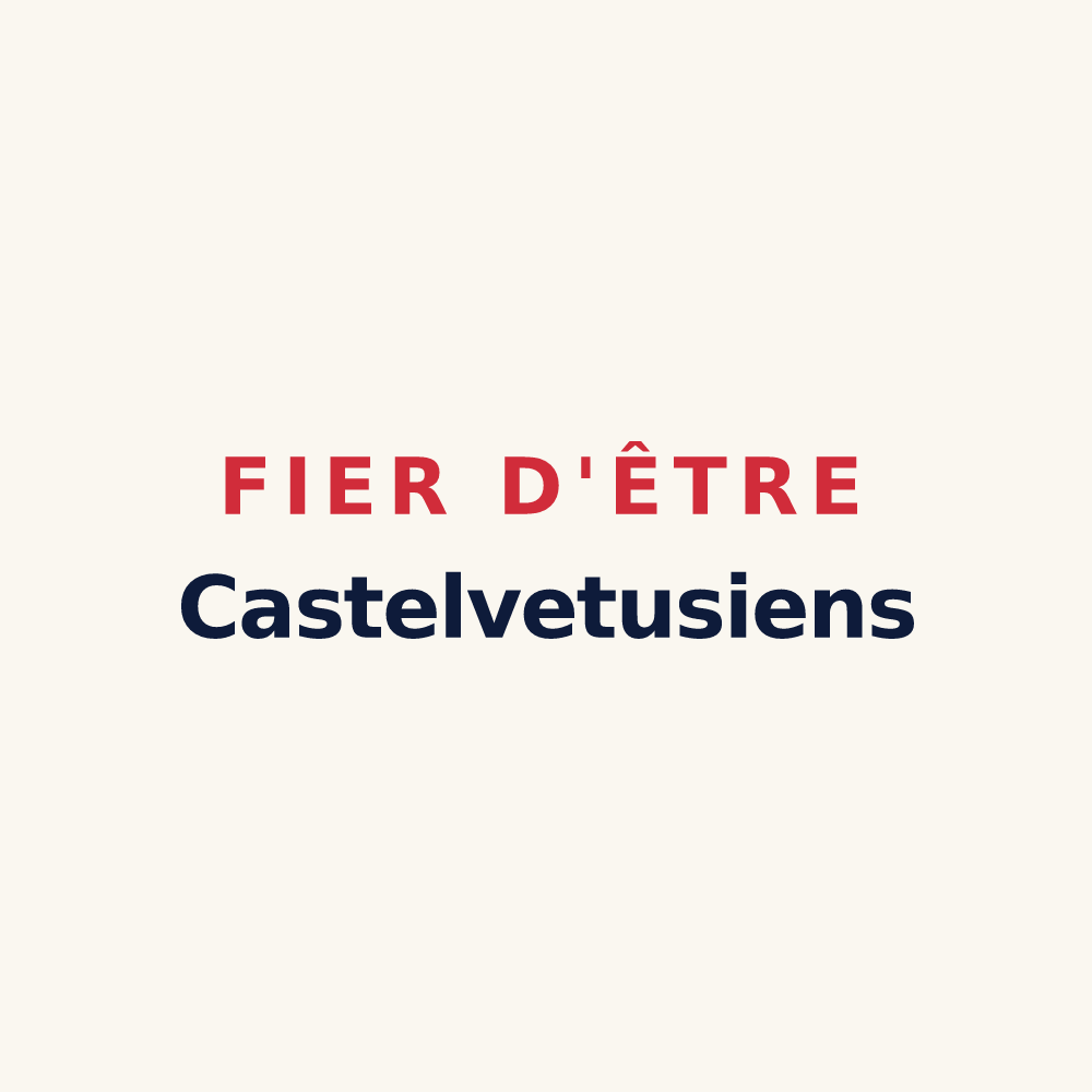 Tasse « Fier d'être Castelvetusiens » — design pour Châteauvieux-les-Fossés