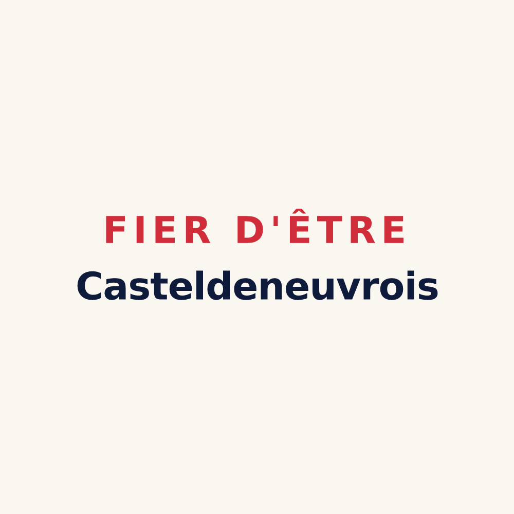 Tasse « Fier d'être Casteldeneuvrois » — design pour Châtel-de-Neuvre