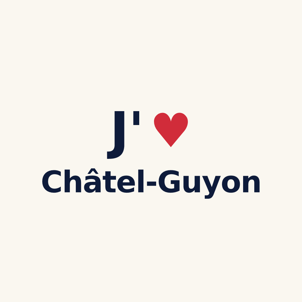 Tasse personnalisée Châtel-Guyon — design J'aime Châtel-Guyon