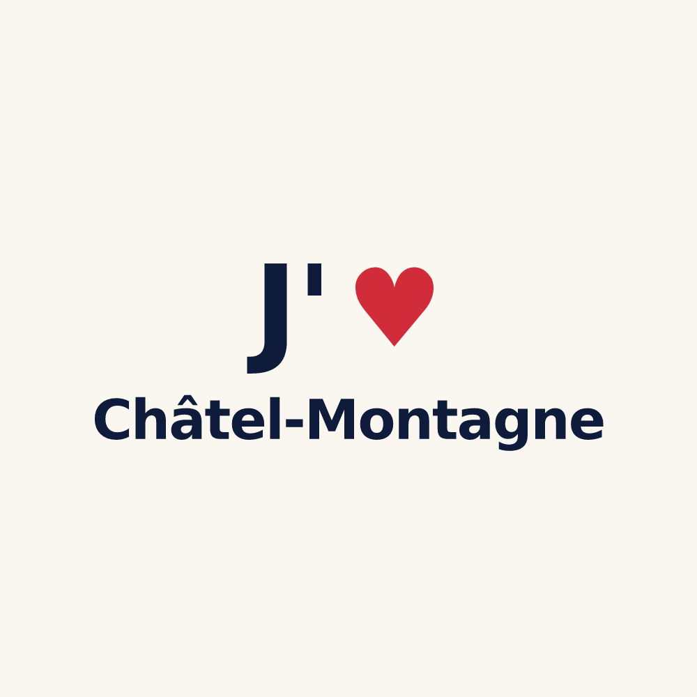 Tasse personnalisée Châtel-Montagne — design « J'aime Châtel-Montagne » imprimé sur la tasse