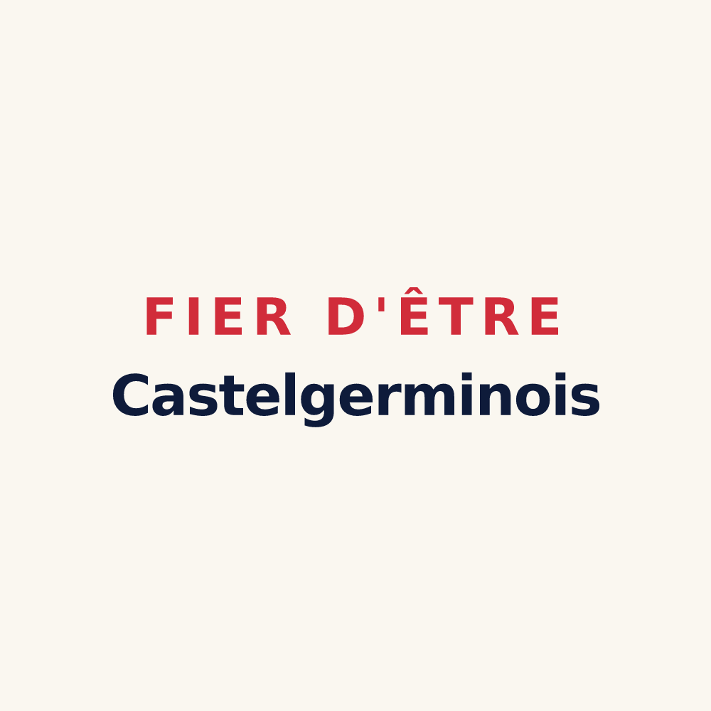 Tasse « Fier d'être Castelgerminois » — design pour Châtel-Saint-Germain