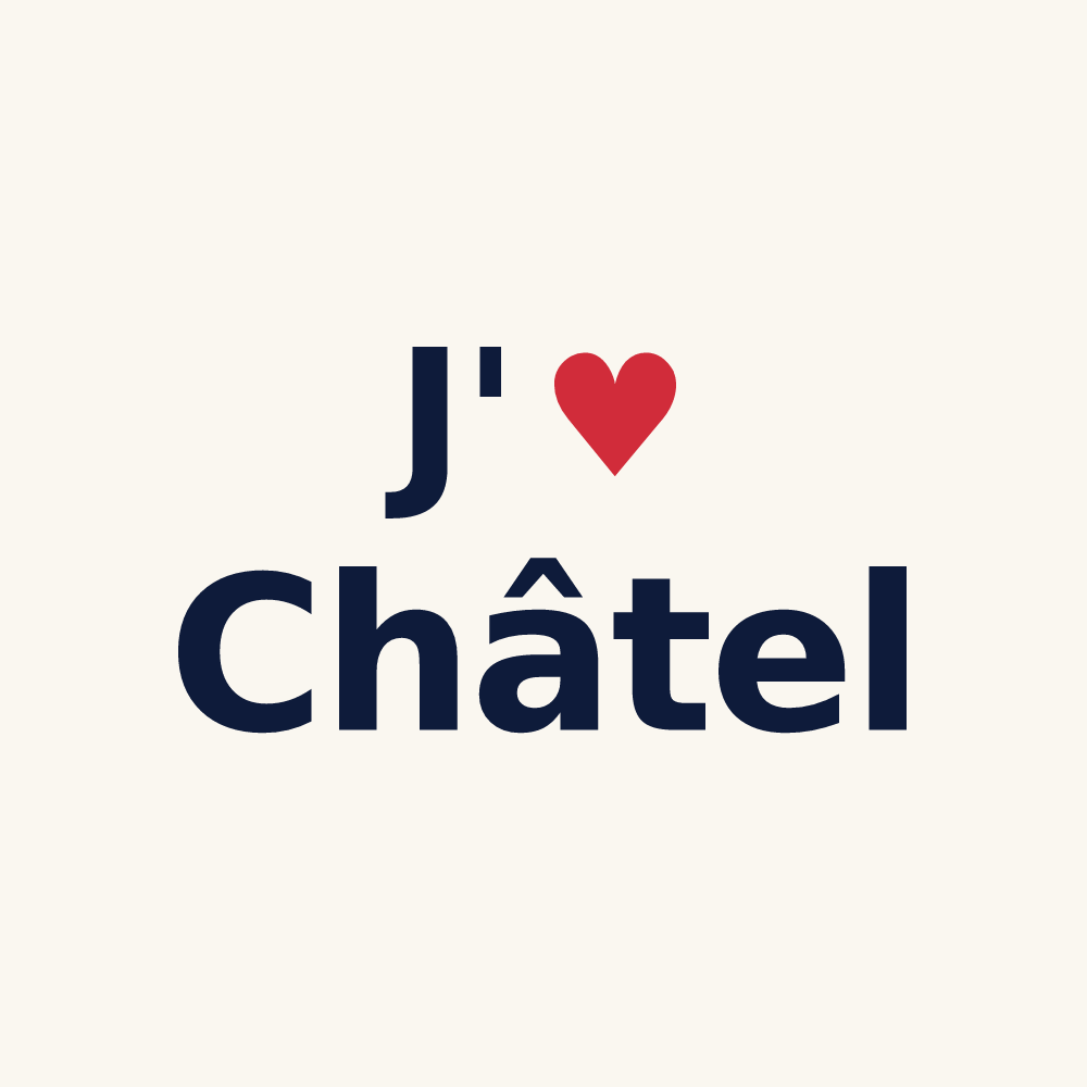 Tasse personnalisée Châtel — design J'aime Châtel