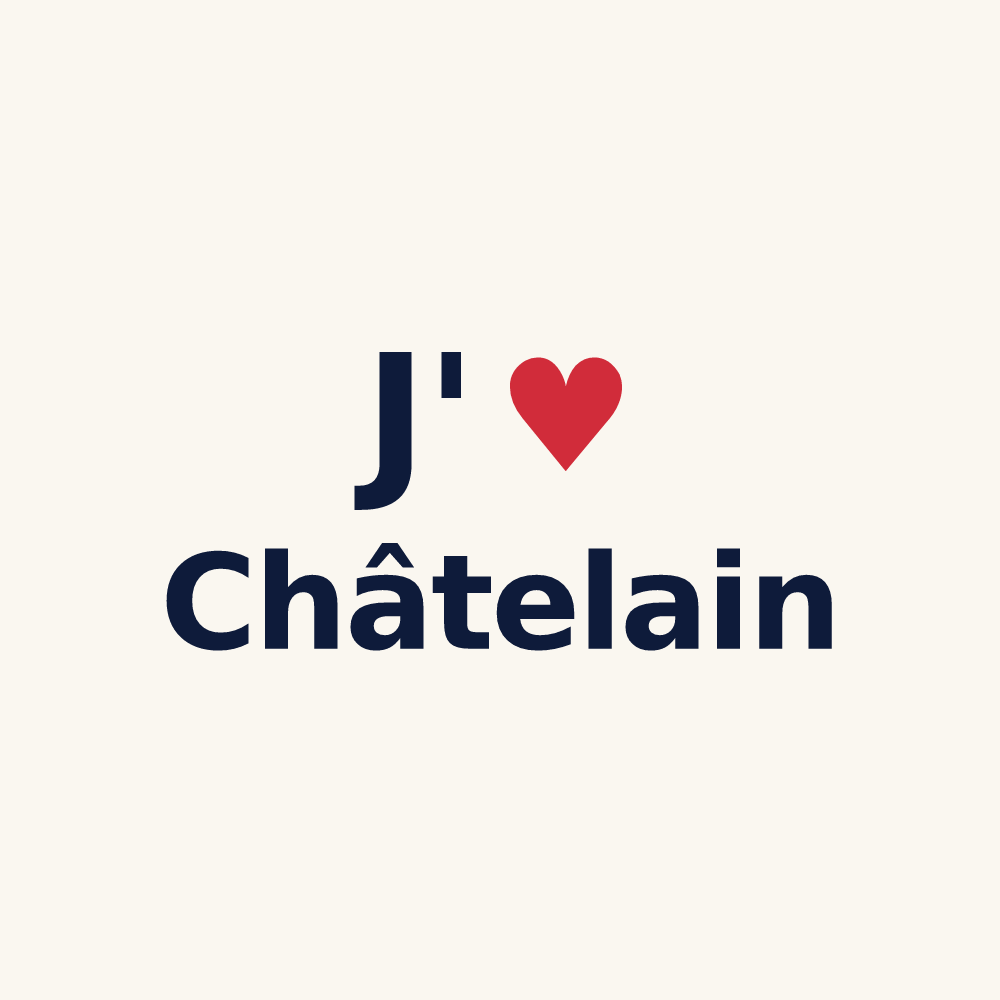 Tasse personnalisée Châtelain — design J'aime Châtelain