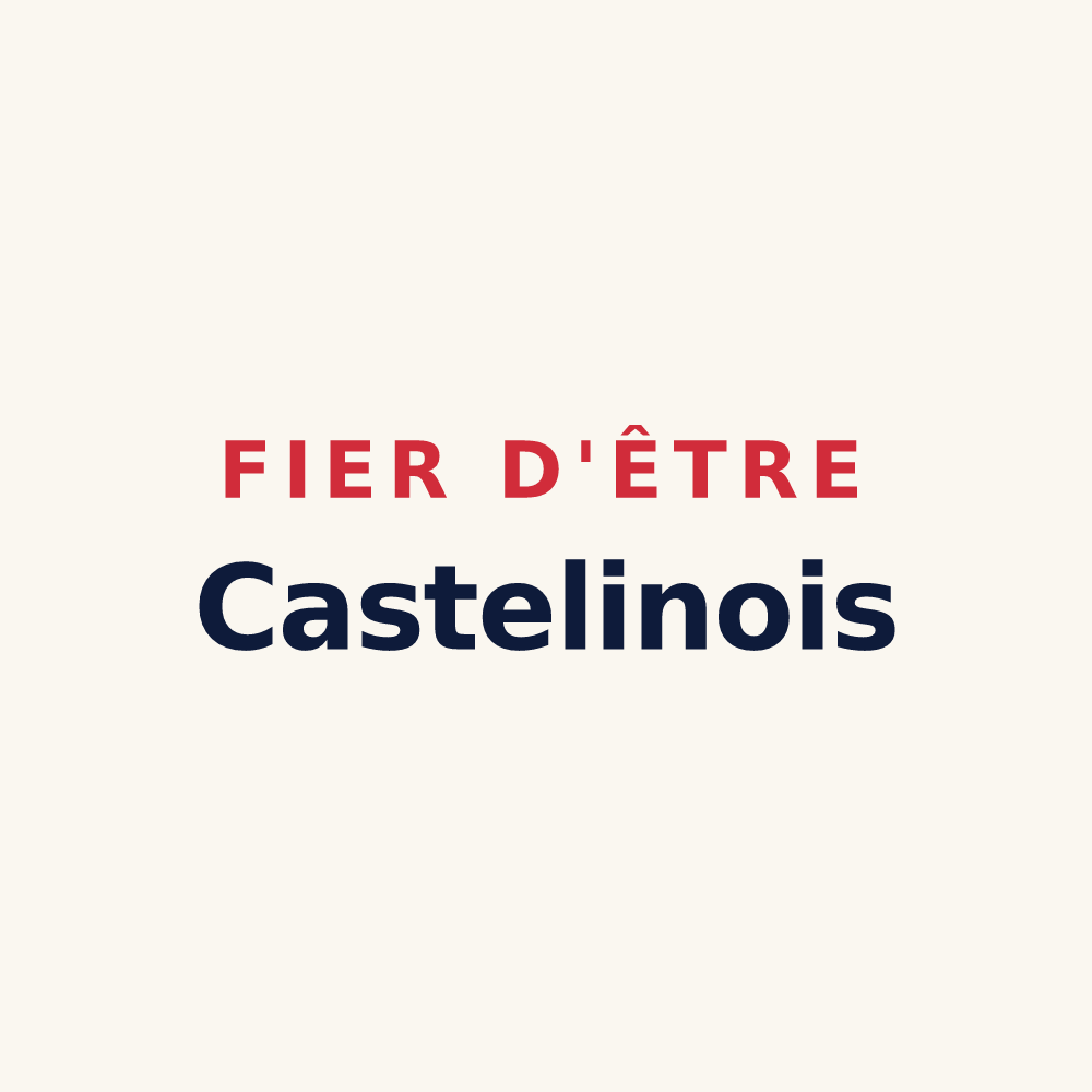 Tasse « Fier d'être Castelinois » — design pour Châtelain