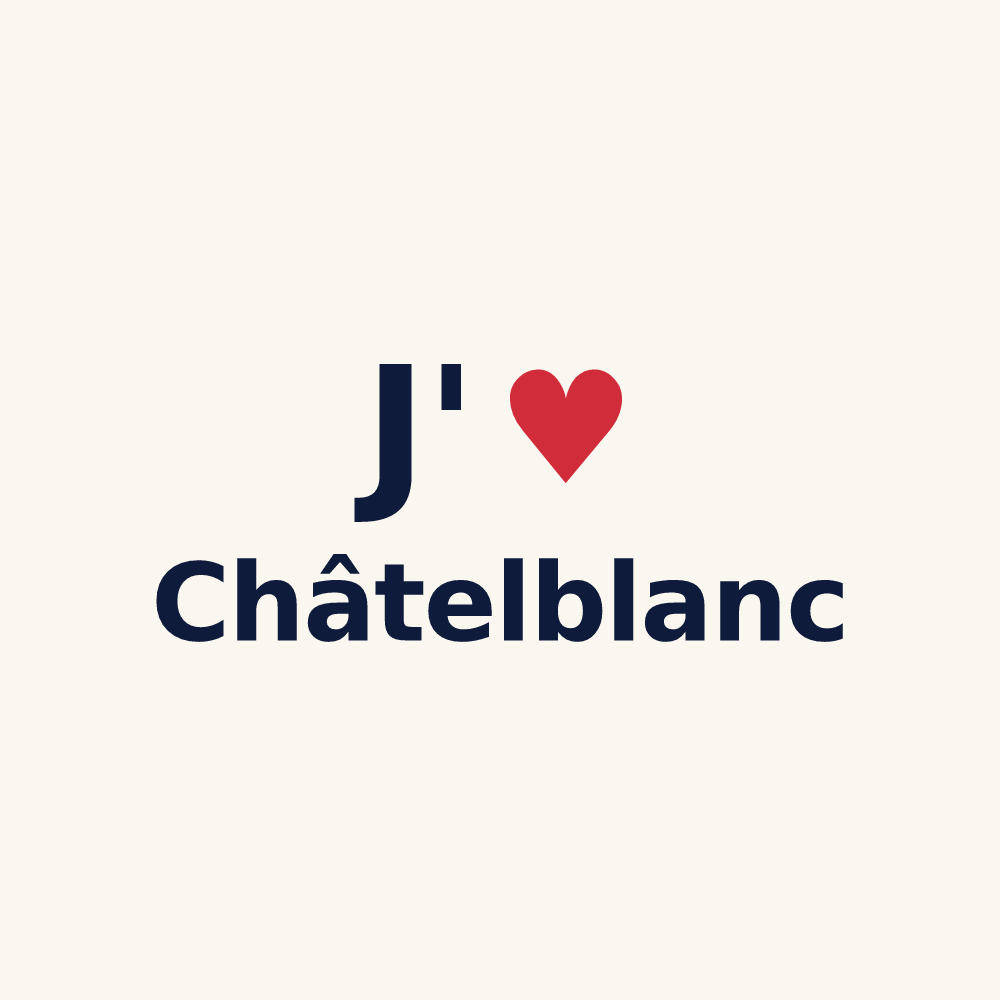 Tasse personnalisée Châtelblanc — design J'aime Châtelblanc