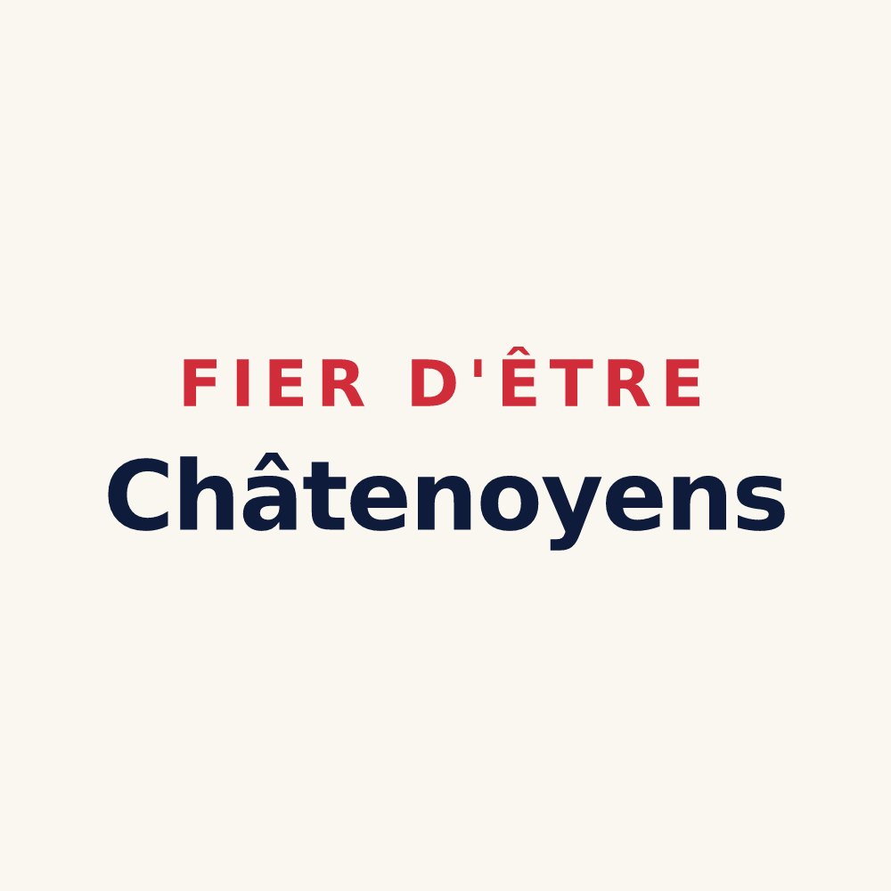 Tasse « Fier d'être Châtenoyens » — design pour Châtenoy-le-Royal