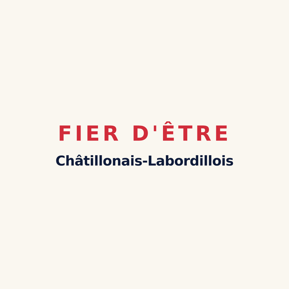 Tasse « Fier d'être Châtillonais-Labordillois » — design pour Châtillon-la-Borde