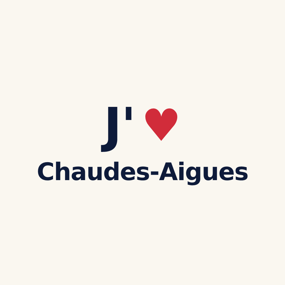 Tasse personnalisée Chaudes-Aigues — design J'aime Chaudes-Aigues