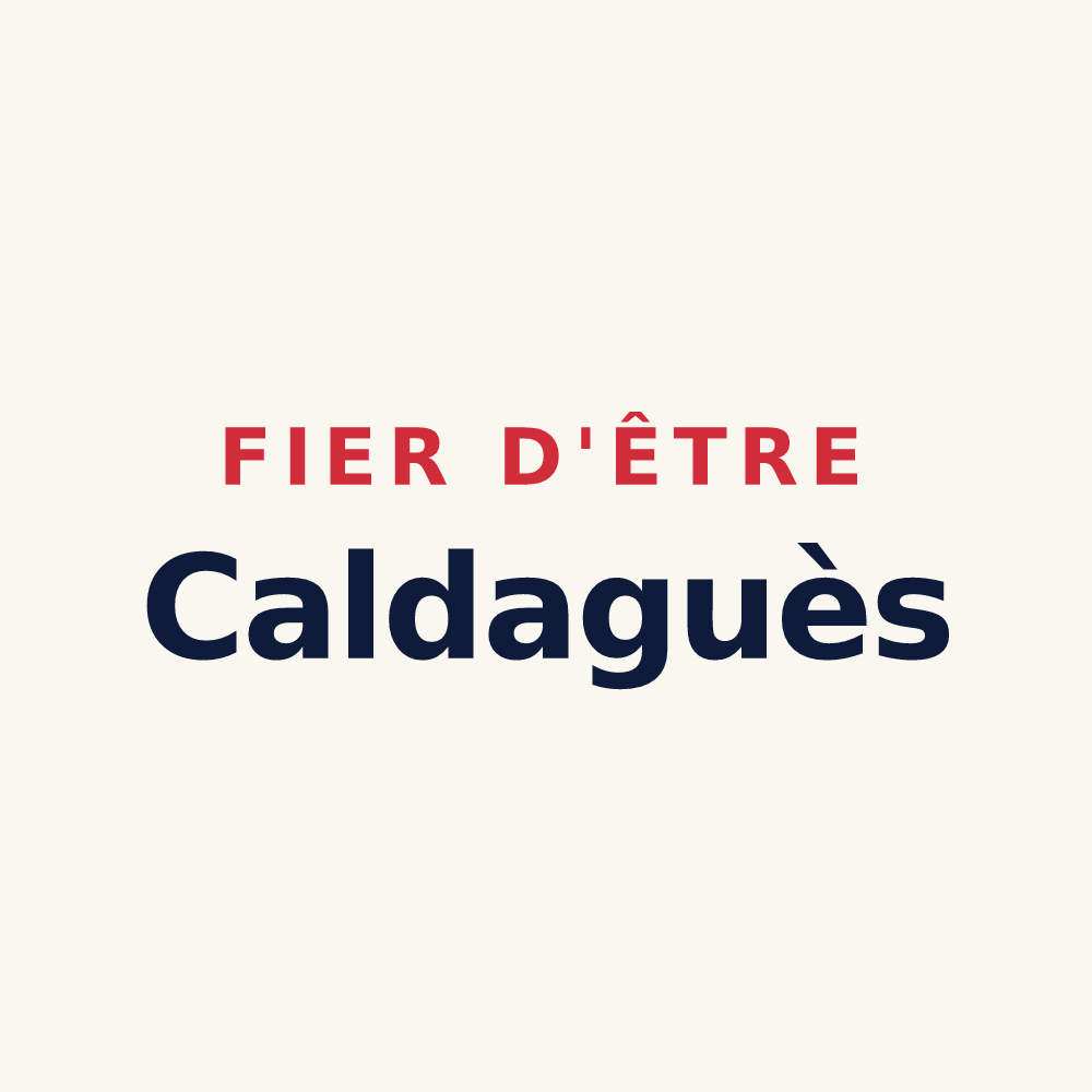 Tasse « Fier d'être Caldaguès » — design pour Chaudes-Aigues