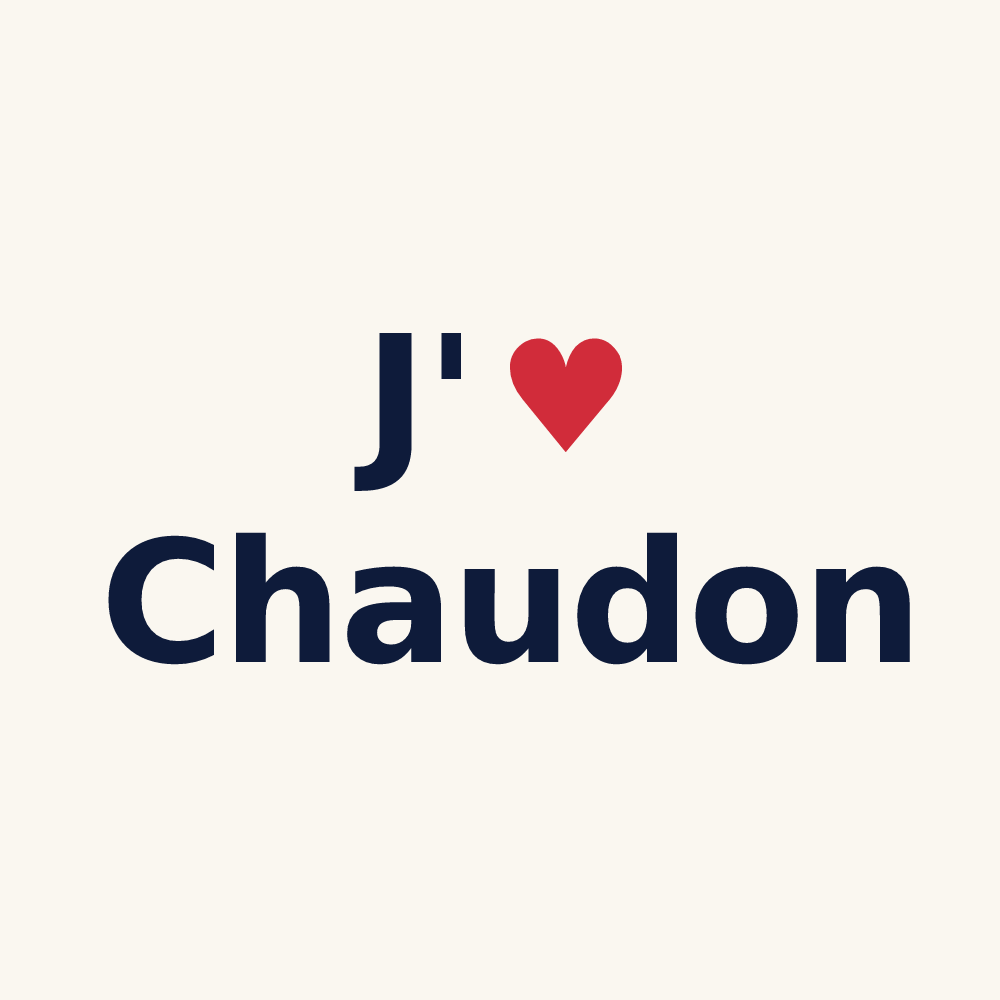 Tasse personnalisée Chaudon — design J'aime Chaudon