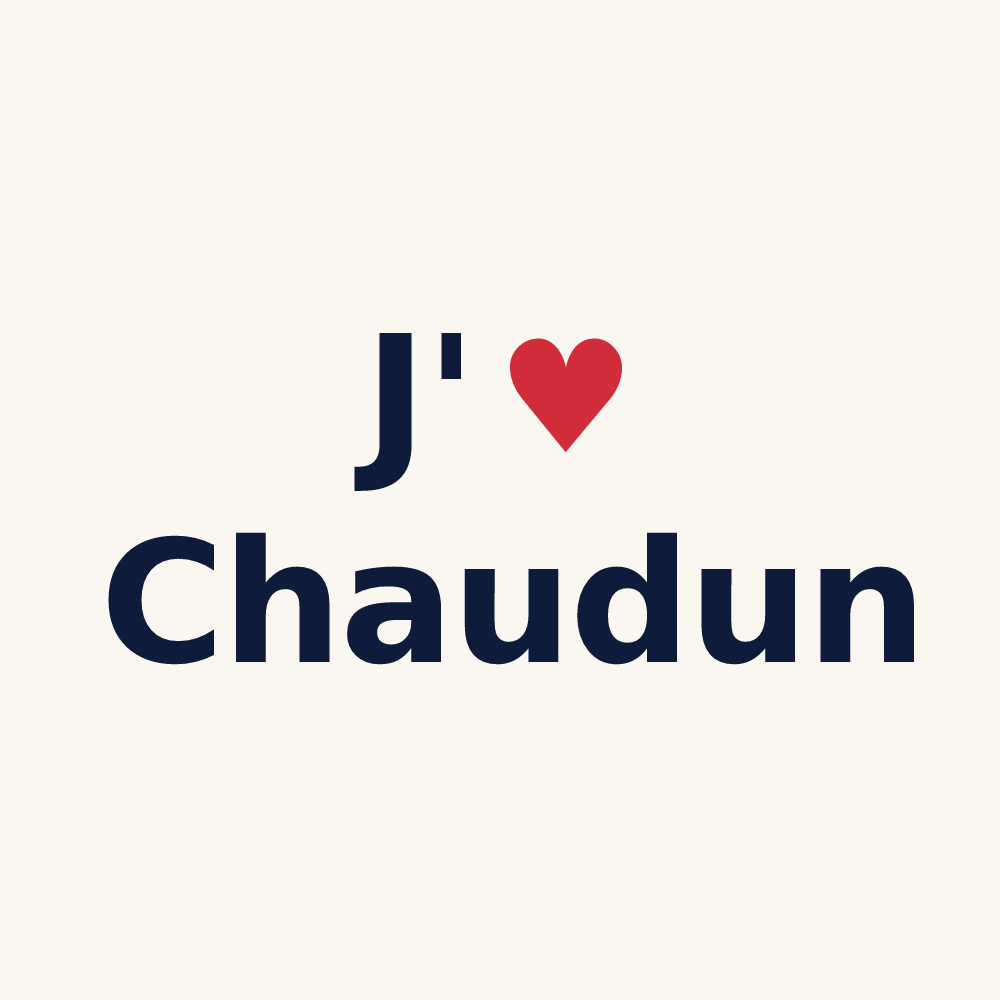 Tasse personnalisée Chaudun — design J'aime Chaudun