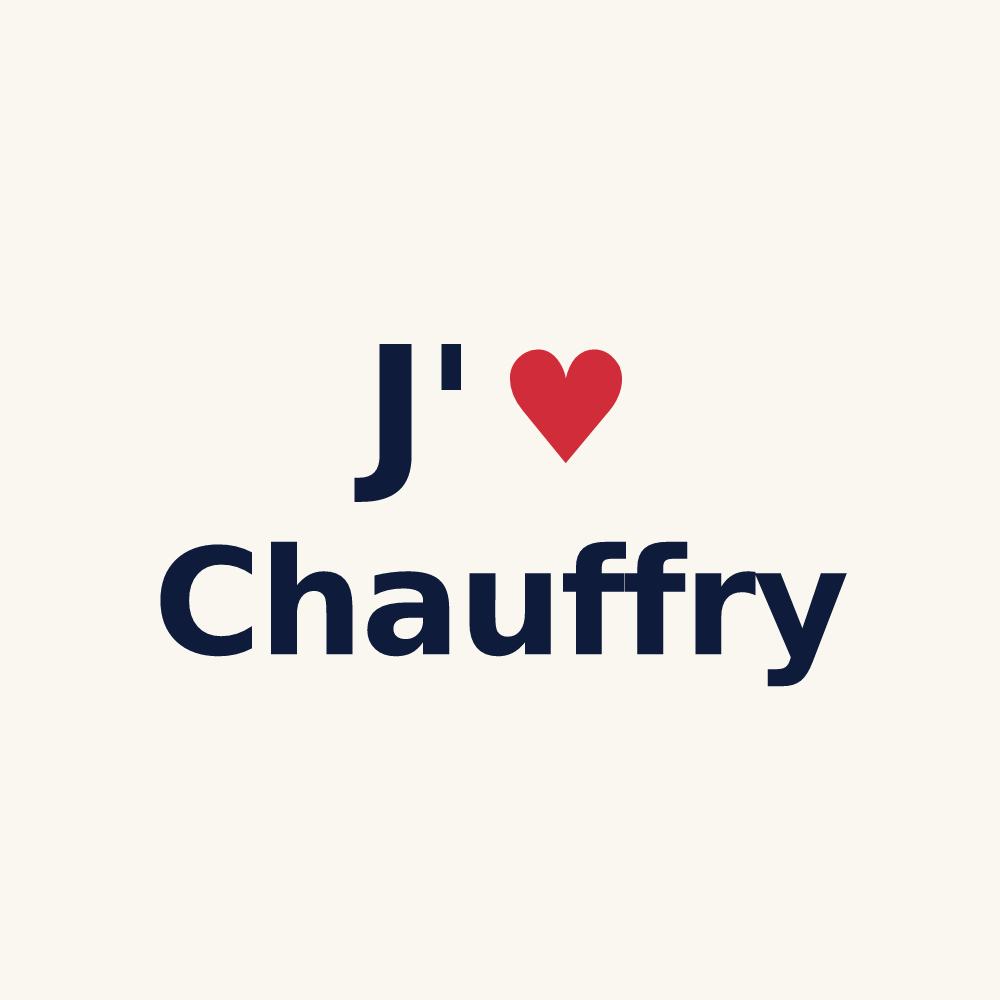 Tasse personnalisée Chauffry — design J'aime Chauffry