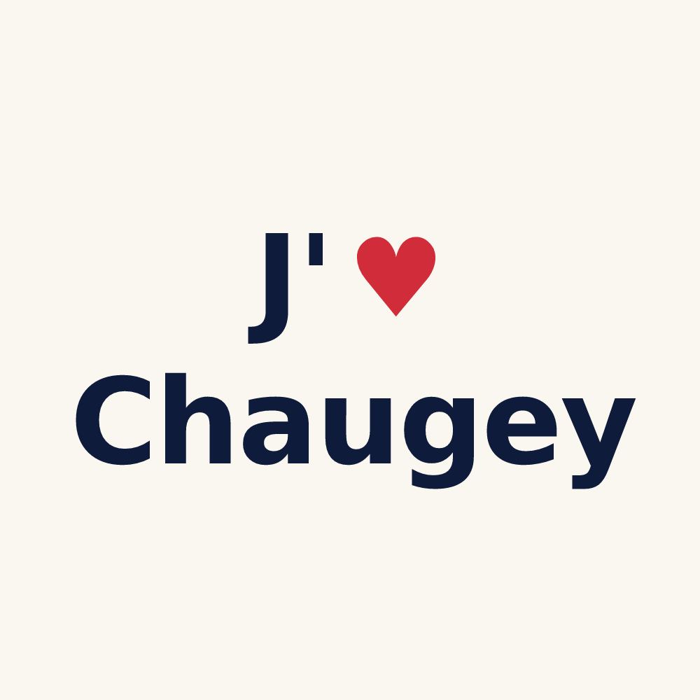 Tasse personnalisée Chaugey — design J'aime Chaugey