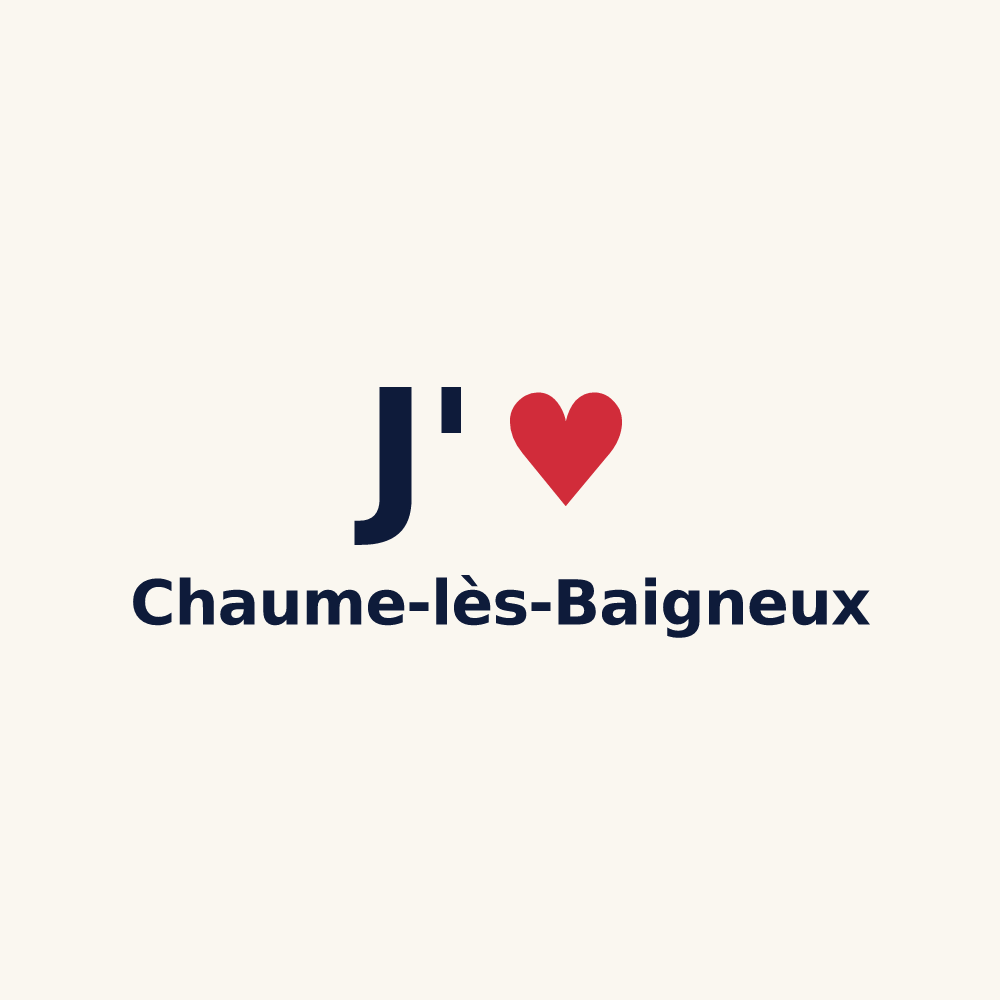 Tasse personnalisée Chaume-lès-Baigneux — design J'aime Chaume-lès-Baigneux