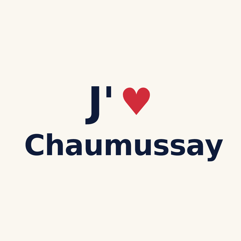 Tasse personnalisée Chaumussay — design « J'aime Chaumussay » imprimé sur la tasse