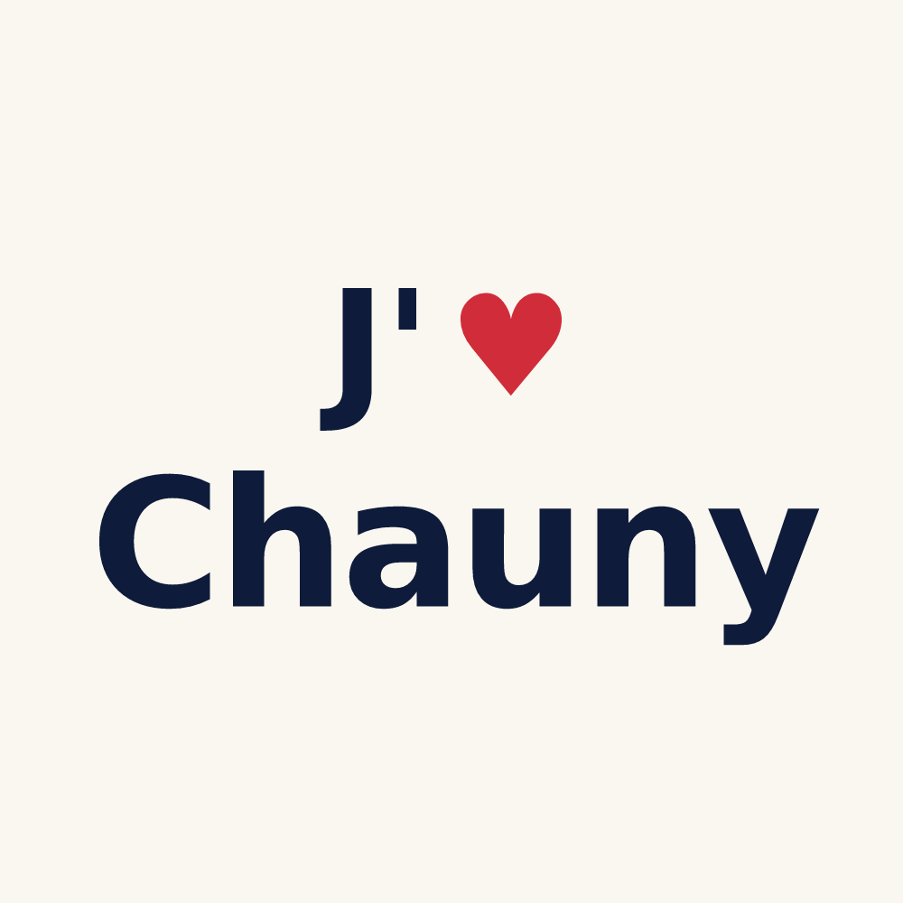 Tasse personnalisée Chauny — design J'aime Chauny