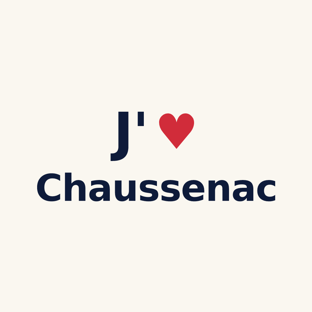 Tasse personnalisée Chaussenac — design J'aime Chaussenac