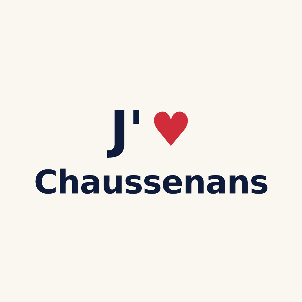 Tasse personnalisée Chaussenans — design J'aime Chaussenans