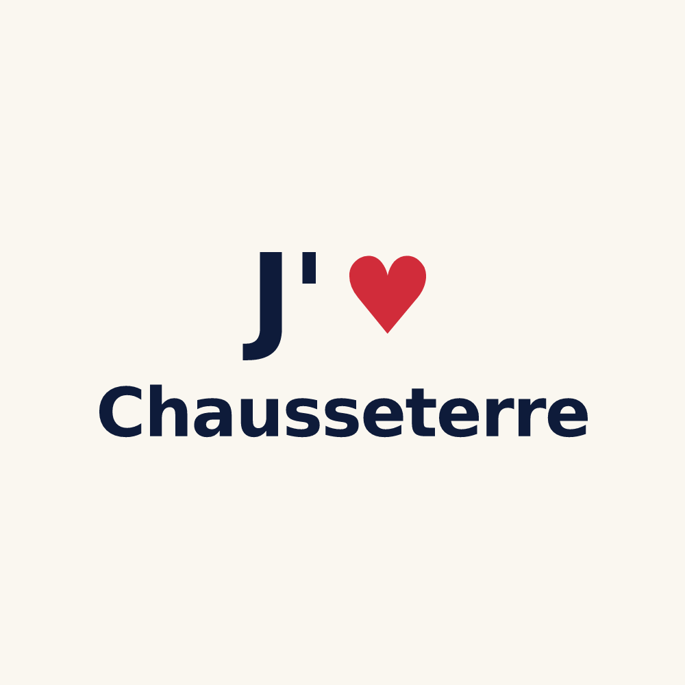 Tasse personnalisée Chausseterre — design J'aime Chausseterre