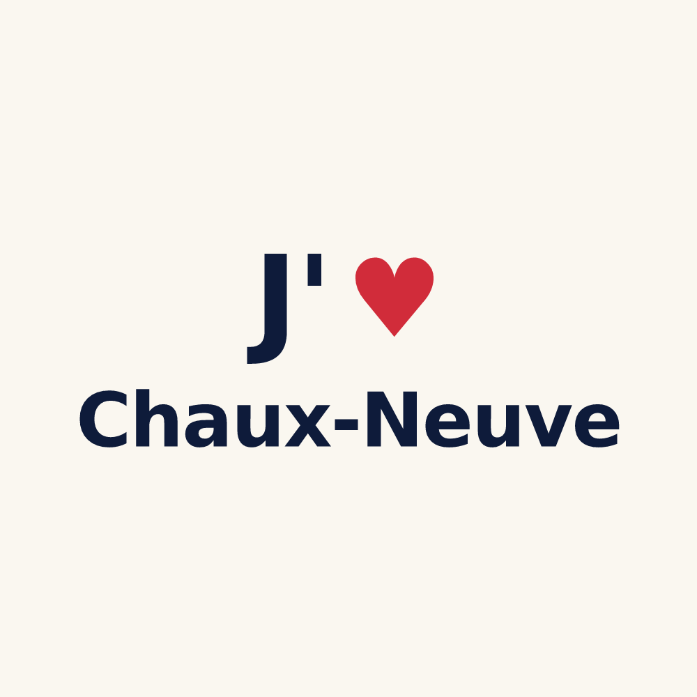 Tasse personnalisée Chaux-Neuve — design J'aime Chaux-Neuve