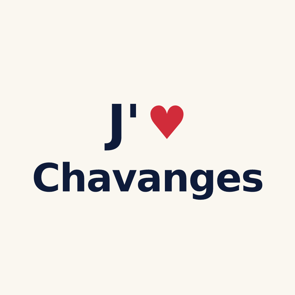 Tasse personnalisée Chavanges — design « J'aime Chavanges » imprimé sur la tasse