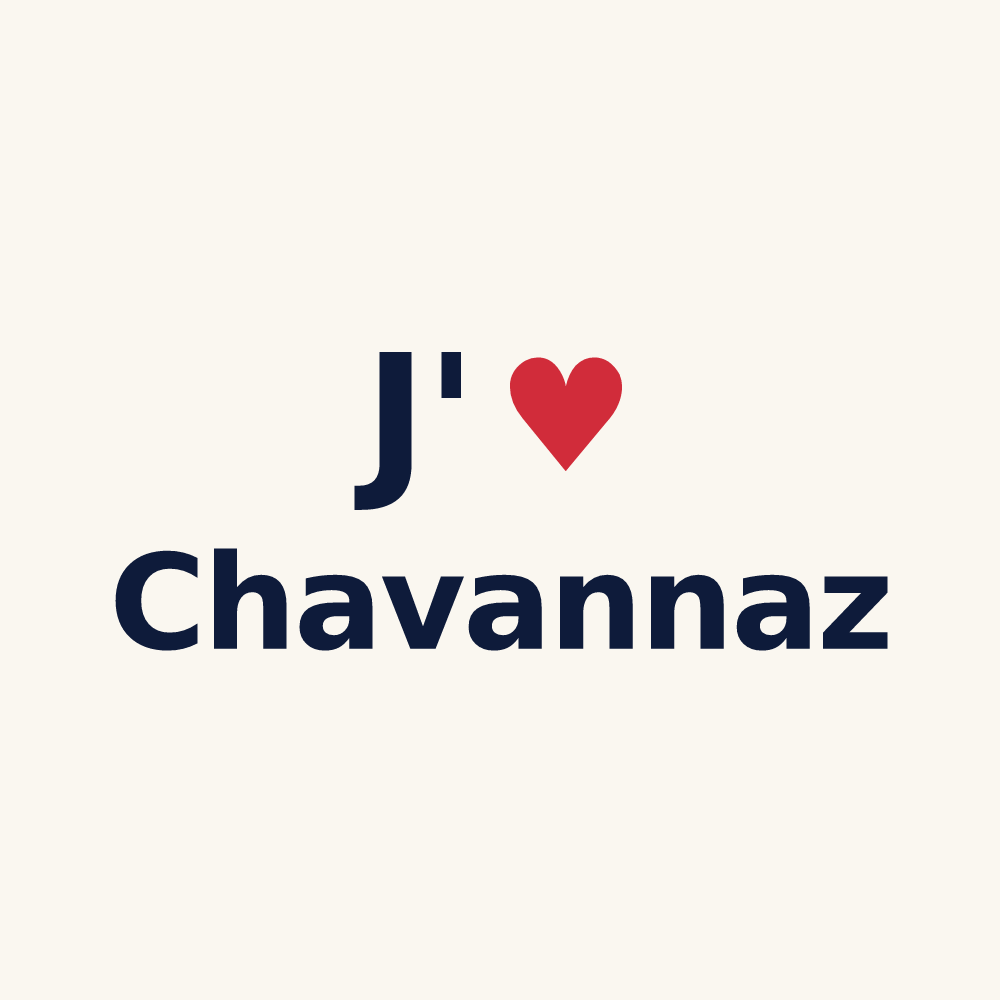 Tasse personnalisée Chavannaz — design J'aime Chavannaz