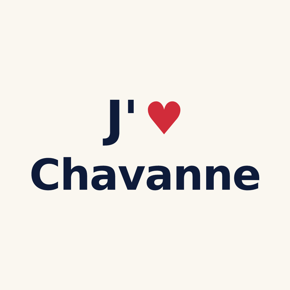 Tasse personnalisée Chavanne — design J'aime Chavanne