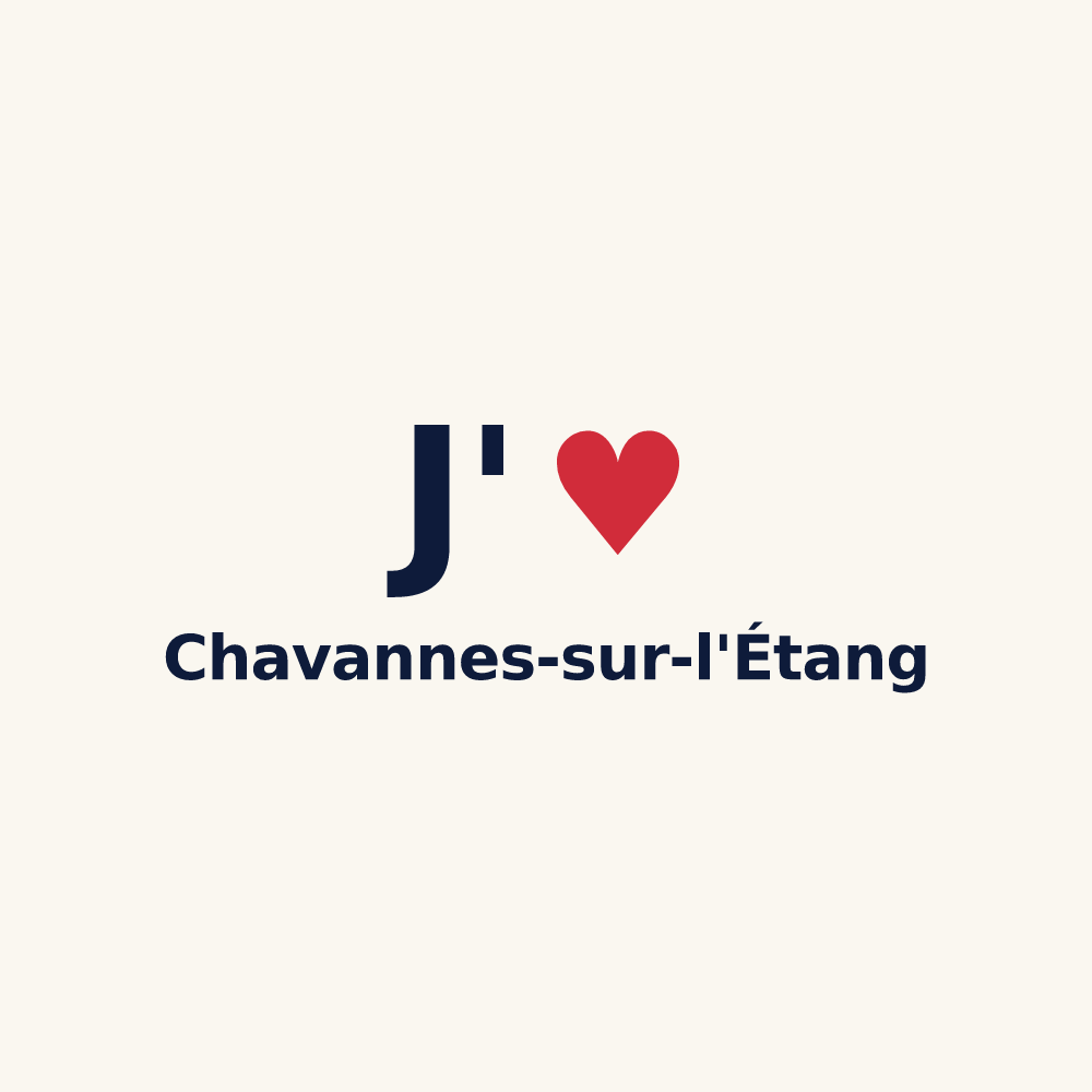 Tasse personnalisée Chavannes-sur-l'Étang — design J'aime Chavannes-sur-l'Étang