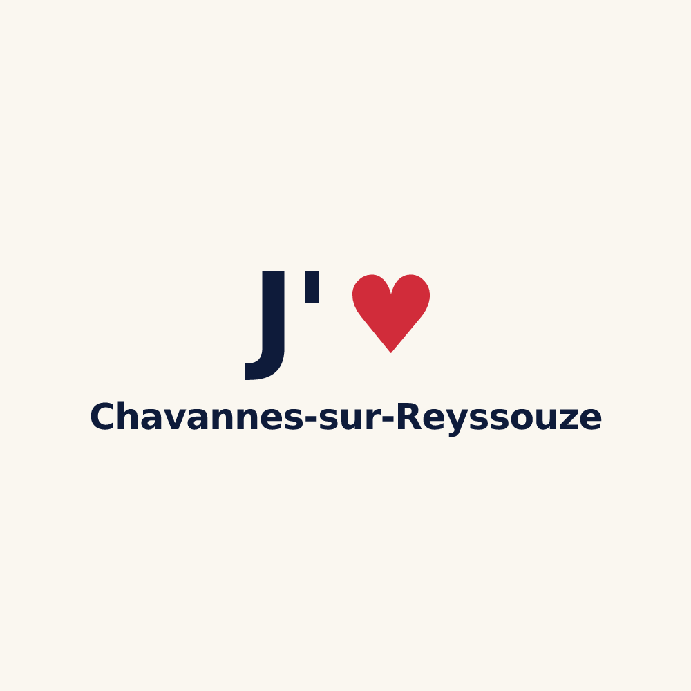 Tasse personnalisée Chavannes-sur-Reyssouze — design J'aime Chavannes-sur-Reyssouze