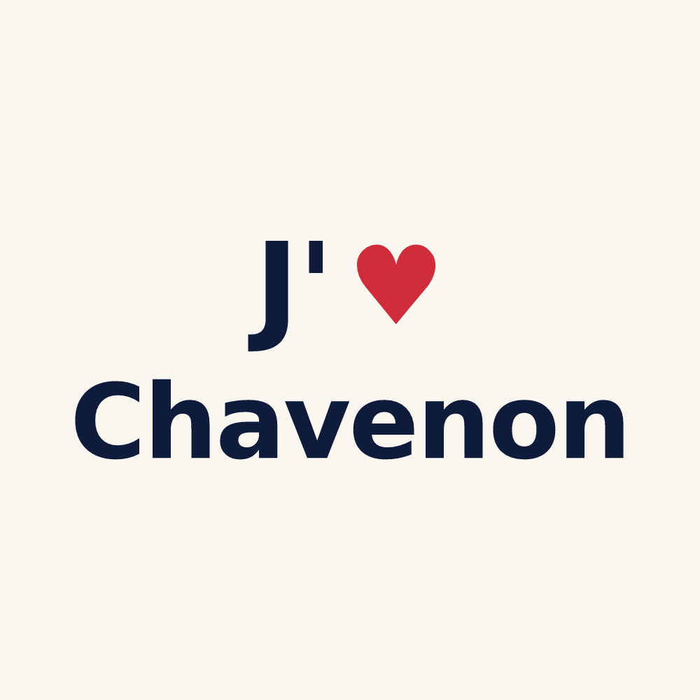 Tasse personnalisée Chavenon — design J'aime Chavenon