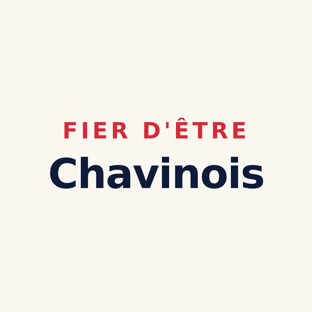 Tasse « Fier d'être Chavinois » — design pour Chavin