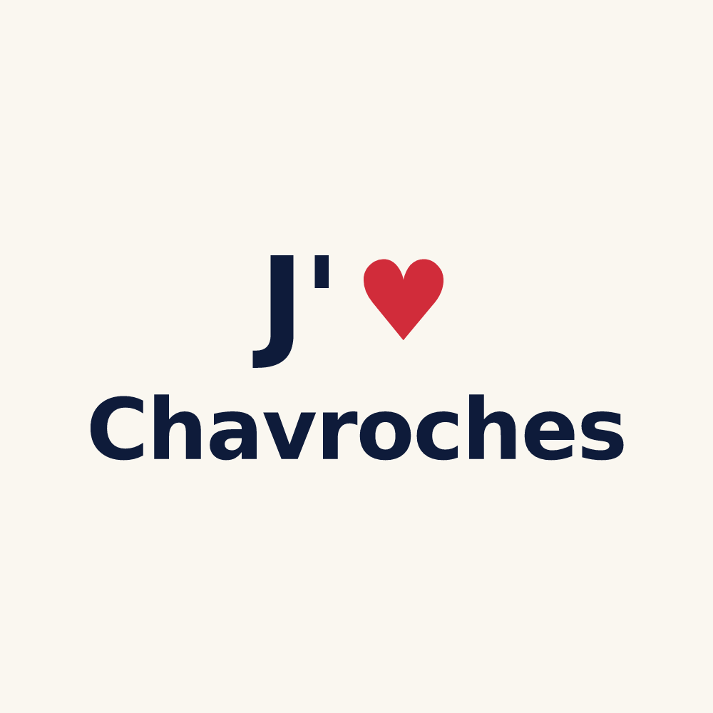 Tasse personnalisée Chavroches — design « J'aime Chavroches » imprimé sur la tasse