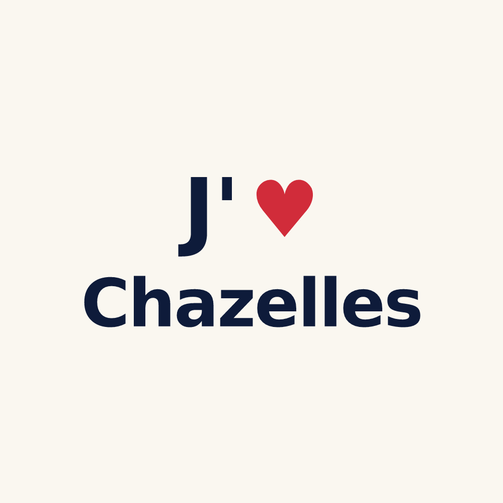 Tasse personnalisée Chazelles — design J'aime Chazelles