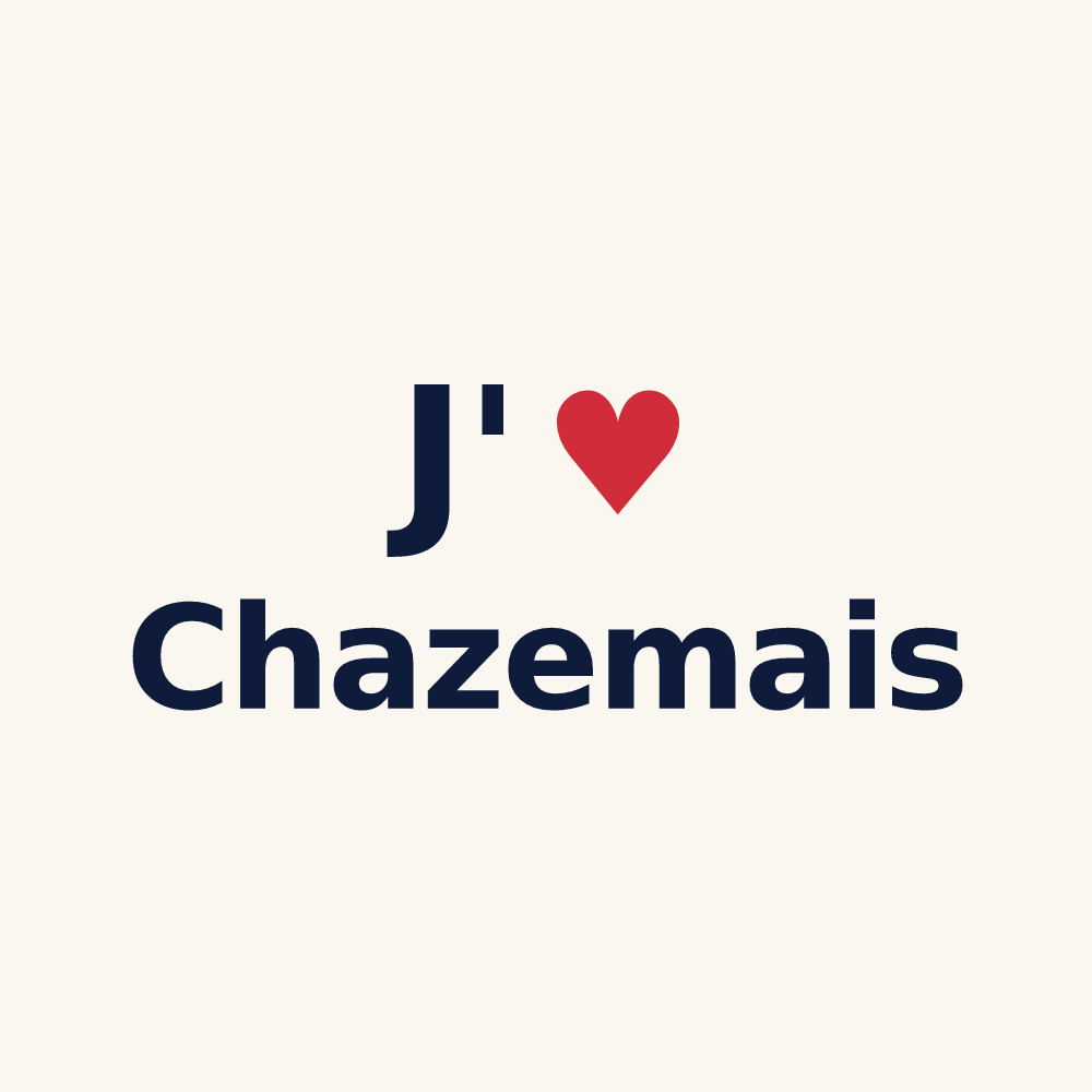 Tasse personnalisée Chazemais — design J'aime Chazemais