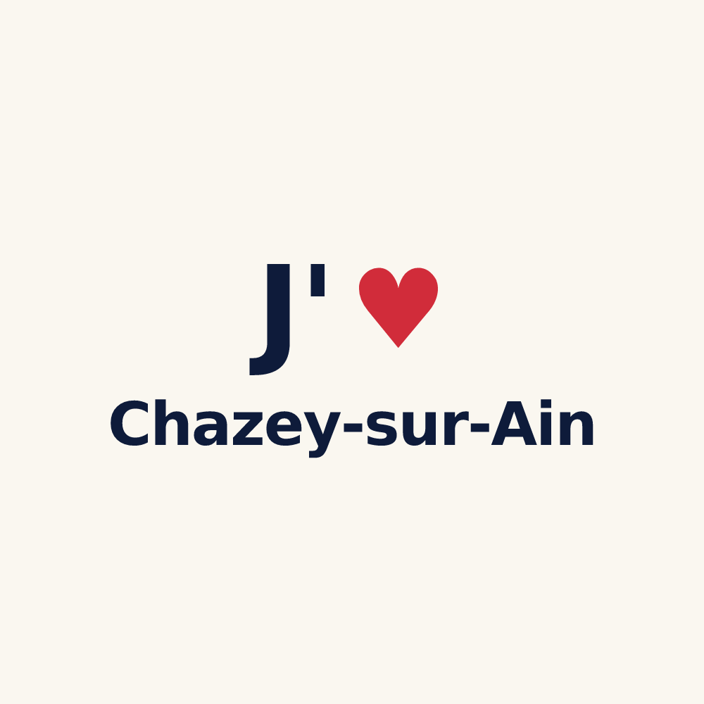 Tasse personnalisée Chazey-sur-Ain — design « J'aime Chazey-sur-Ain » imprimé sur la tasse
