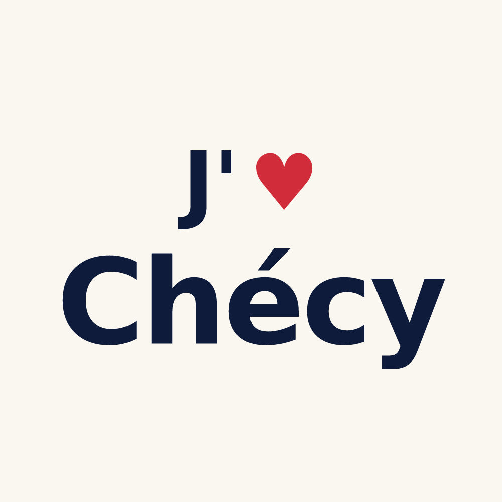 Tasse personnalisée Chécy — design J'aime Chécy