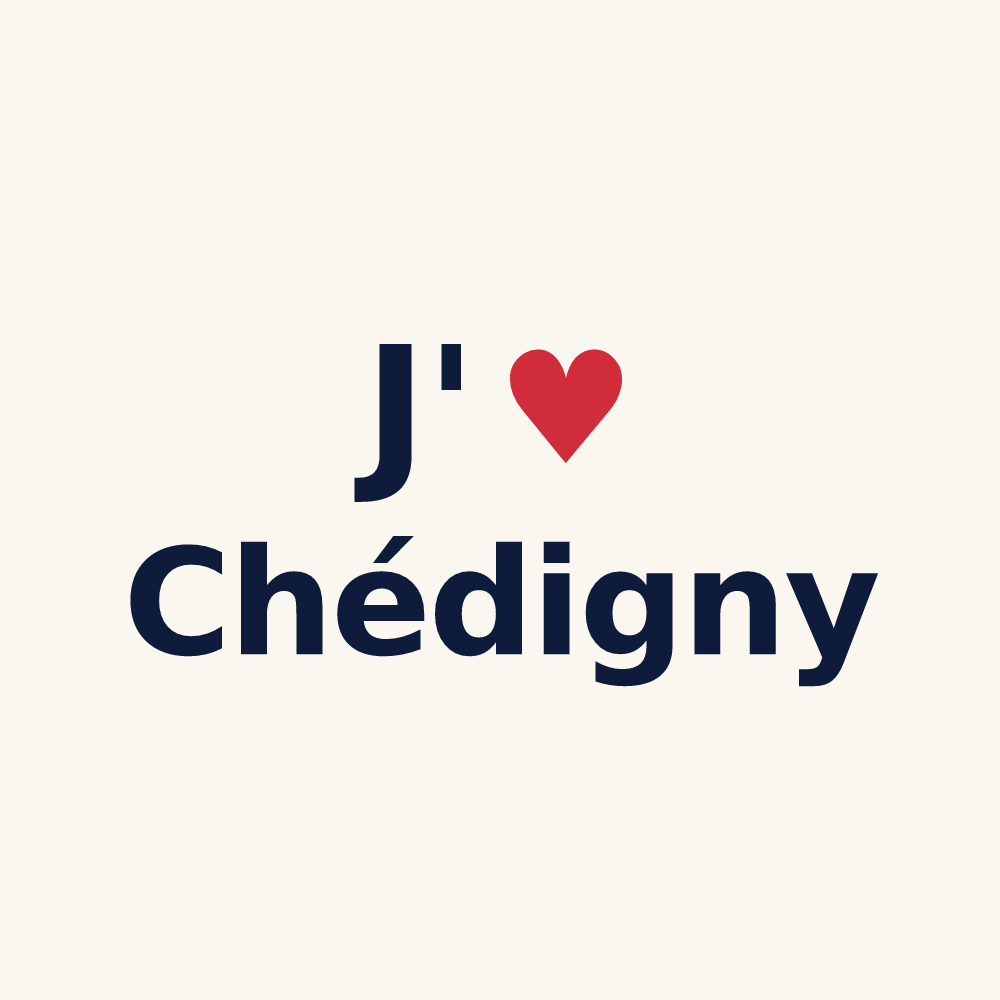Tasse personnalisée Chédigny — design J'aime Chédigny