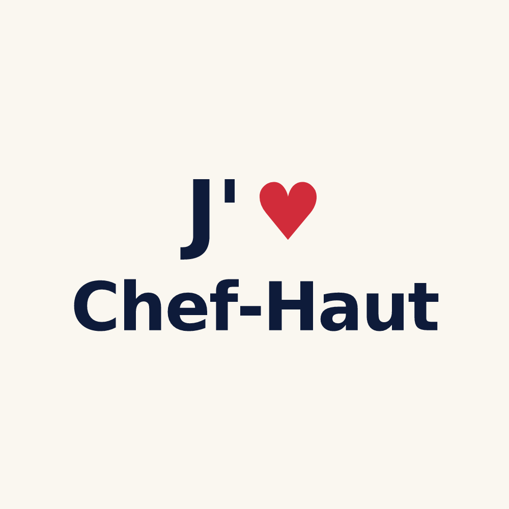 Tasse personnalisée Chef-Haut — design J'aime Chef-Haut
