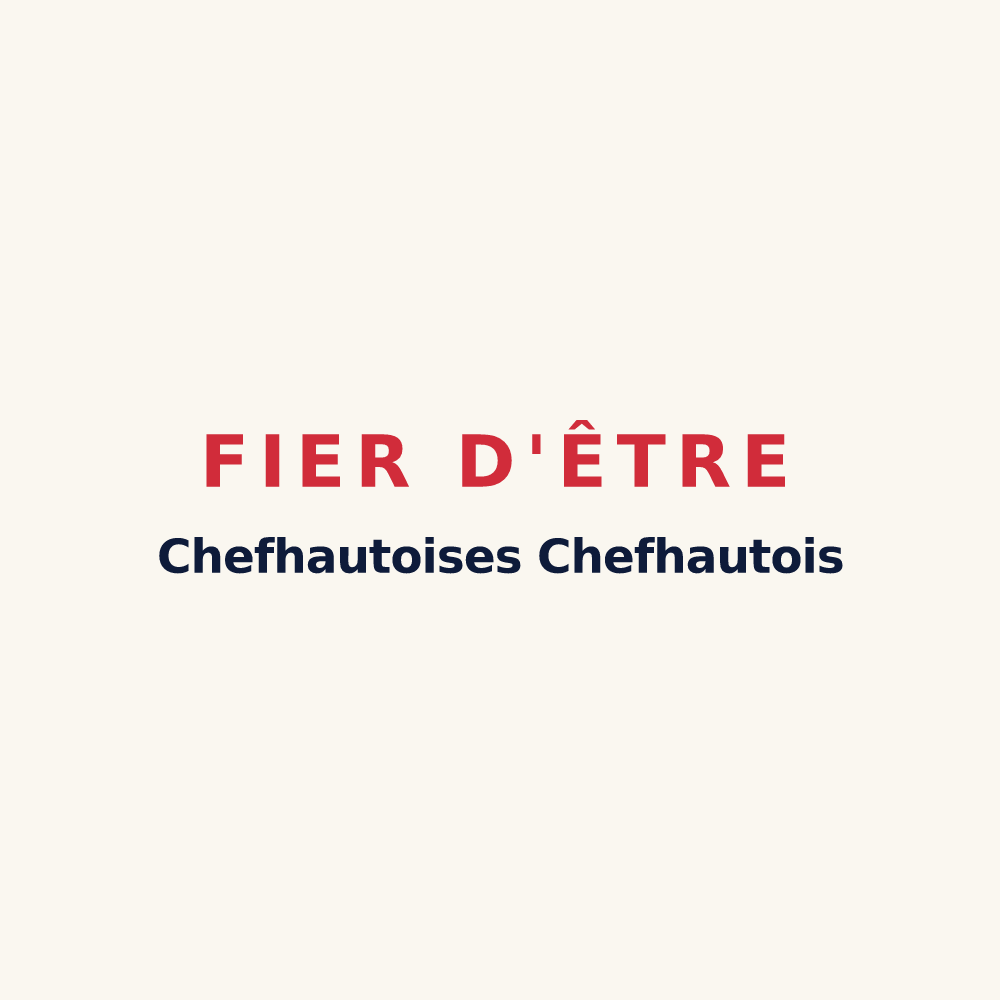 Tasse « Fier d'être Chefhautoises Chefhautois » — design pour Chef-Haut