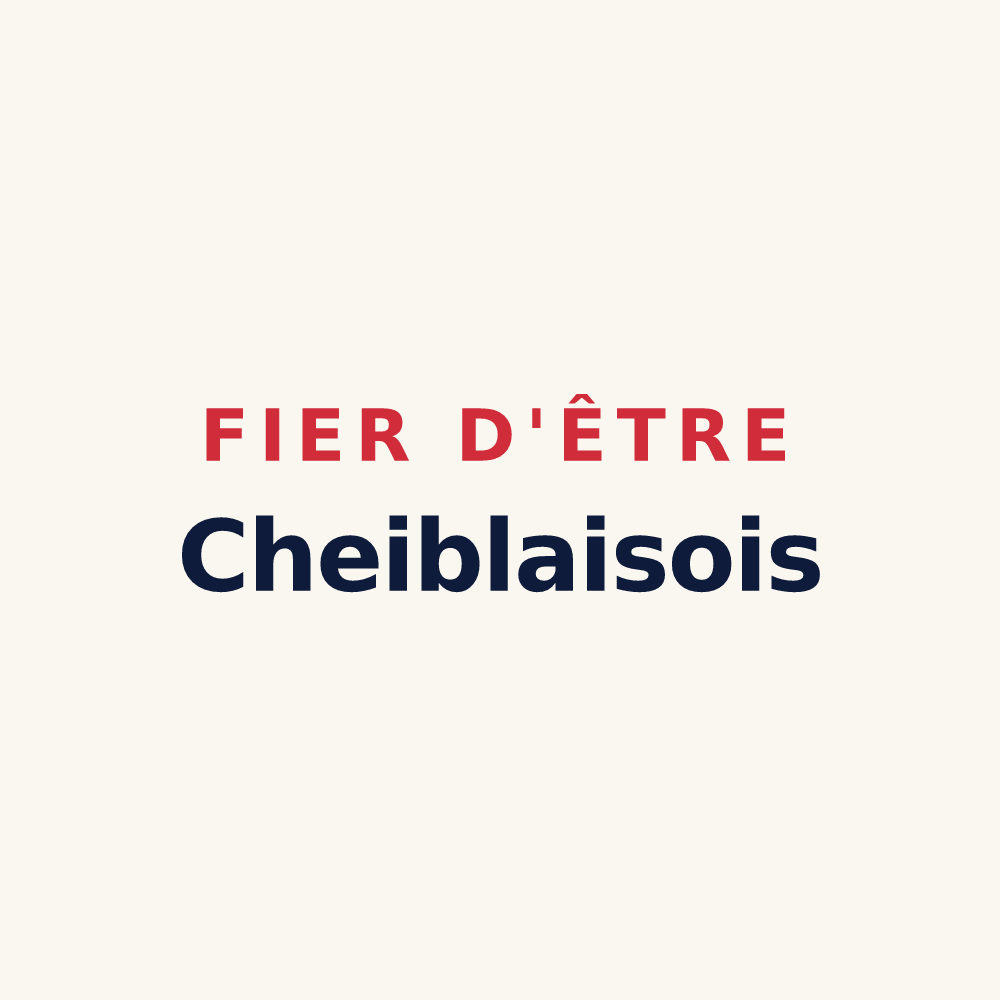Tasse « Fier d'être Cheiblaisois » — design pour Cheillé