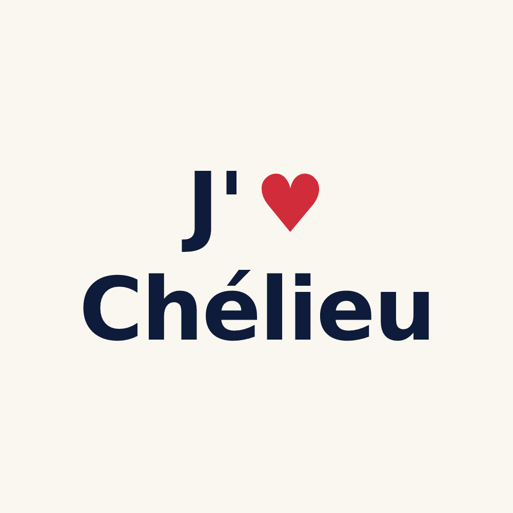 Tasse personnalisée Chélieu — design J'aime Chélieu