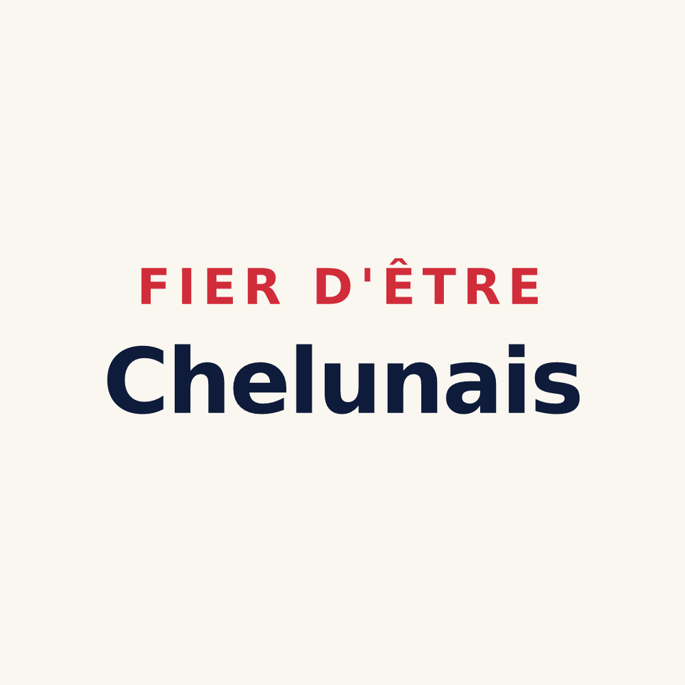 Tasse « Fier d'être Chelunais » — design pour Chelun